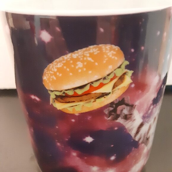 Cat Cheeseburger In Space Mug - Picture 3 of 8